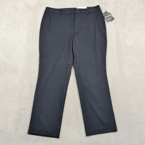 Rafaella Slimming Straight Leg Trousers 10P Black High Rise Career Office Pants — photo 2